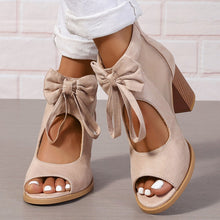 ADRIANA | Damen Sandalen Schleife in Khaki