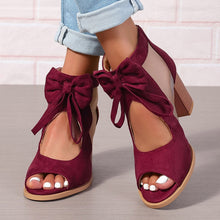 ADRIANA | Damen Sandalen Schleife in Rot