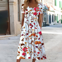 Ndatipo - Luftiges Kleid Mit Zartem Blumenmuster in Rot