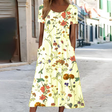 Ndatipo - Luftiges Kleid Mit Zartem Blumenmuster in Gelb