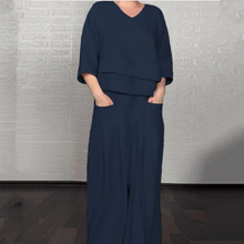 Suzzie | Schickes, leichtes zweiteiliges Set in Blau