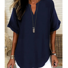 Siony™ - Elegante Perfekt Bluse in Marineblau
