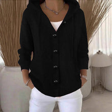 Kumari - Langärmelige Strickjacke Mit Knöpfen in Schwarz