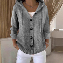 Kumari - Langärmelige Strickjacke Mit Knöpfen in Grau