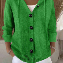 Kumari - Langärmelige Strickjacke Mit Knöpfen in Grün