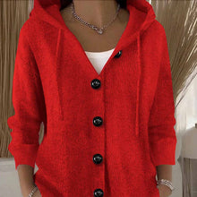Kumari - Langärmelige Strickjacke Mit Knöpfen in Rot