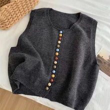 Antonia | Stilvolle Damen Strickweste in Grau