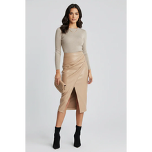 Tamara | Damen Rock Plissee Mit Schlitz Modern in Beige