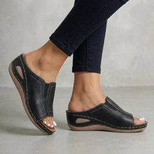 Tatiana | Damen Stilvolle Sandalen Slip-On Komfort in Schwarz