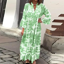 Tessa | Damen Sommerkleid Modern Boho Maxi in Grün