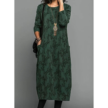Tilda | Damen Midi Kleid Für Hochzeitsgast Mit Muster in Grün