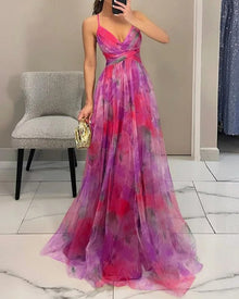Valeria™ - Elegantes florales Maxikleid in Rosa