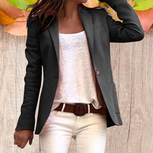 Damen Tailliert Geknöpft Slim Fit Blazer in Schwarz