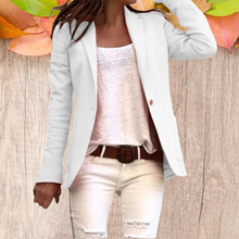 Damen Tailliert Geknöpft Slim Fit Blazer in Hellblau