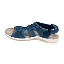 Mila – Lässige Sandalen für Damen mit Klettverschluss in Marineblau