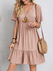 Lily – Sommerkleid für Damen, das den Bauch bedeckt in Rosa