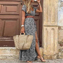 Karin - Elegantes Kleid im Ibiza-Stil - Inklusive Gürtel in Schwarz