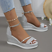 Vera | Elegante Damen Sandalen mit Absatz in Silber