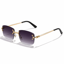 Victor | Herren Moderne Sonnenbrille Aviator Gold Metall in Lila