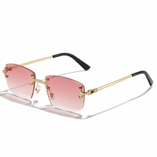 Victor | Herren Moderne Sonnenbrille Aviator Gold Metall in Rosa