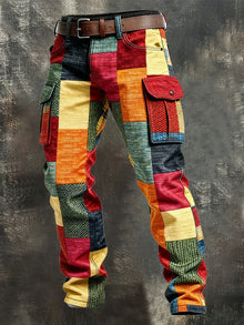 Oskar | Vielseitige Herren Vintage-Hose im entspannten Fit in Mehrfarbig