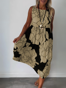 Lena | Vielseitiges Blüten-Sommerkleid in Braun
