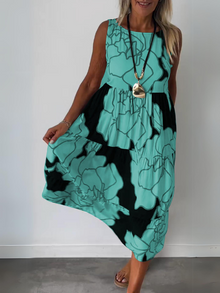 Lena | Vielseitiges Blüten-Sommerkleid in Grün