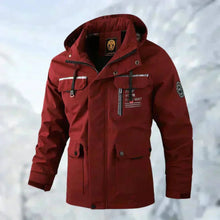 Lara | Warme Wasserdichte Herren Jacke für Herbst in Rot