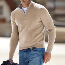 Ben | Warmer Herren-Pullover mit Reißverschluss in Beige