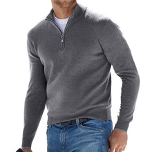 Ben | Warmer Herren-Pullover mit Reißverschluss in Grau