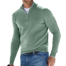 Ben | Warmer Herren-Pullover mit Reißverschluss in Grün