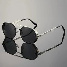 Willow | Herren Sonnenbrille Aviator Gold Kette in Silber