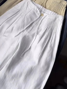 Mara | Leichte Leinenhose für den Sommer in Weiß