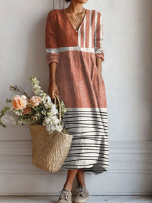 Frieda – Elegantes Sommerkleid für Damen in Braun