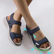 Britta – Damen-Wandersandalen mit zwei Riemen in Blau