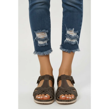 Luna | Damen Sandalen Mit Schnalle Für Alltag in Schwarz